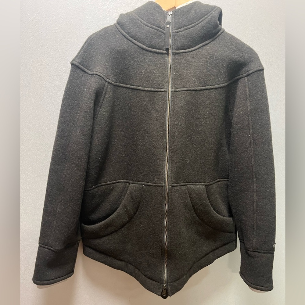 Prana Brown wool Sherpa-Lined Jacket nwt size m mikkha green